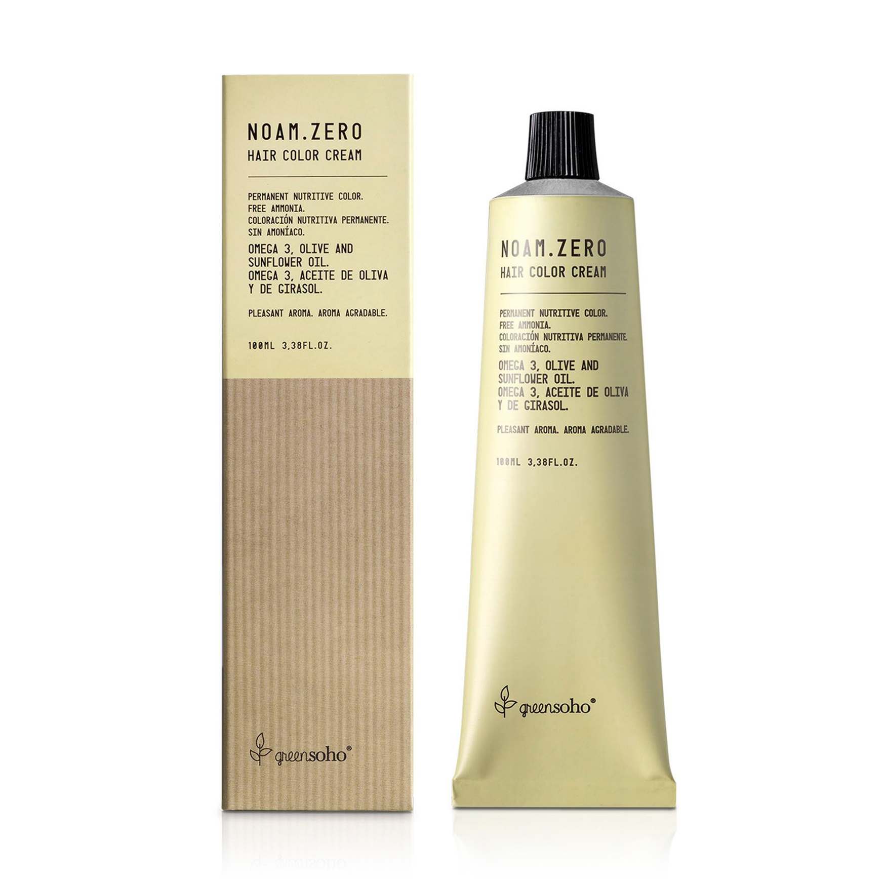 Безаміачна фарба для волосся GreenSoho Noam.Zero Hair Color Cream, 1 Black, 100 мл
